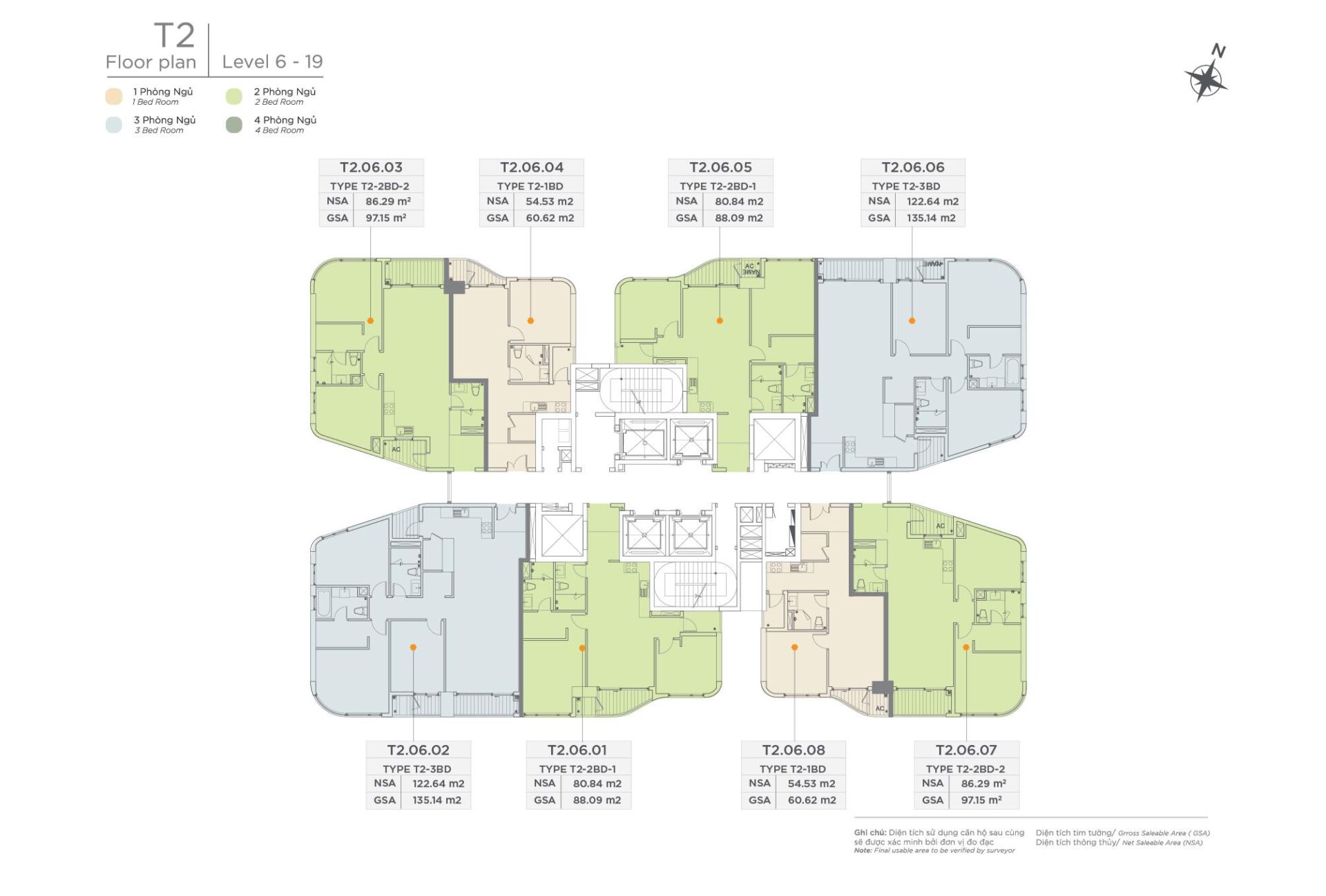 Layout căn hộ 1PN Thủ Thiêm View sông giá tốt