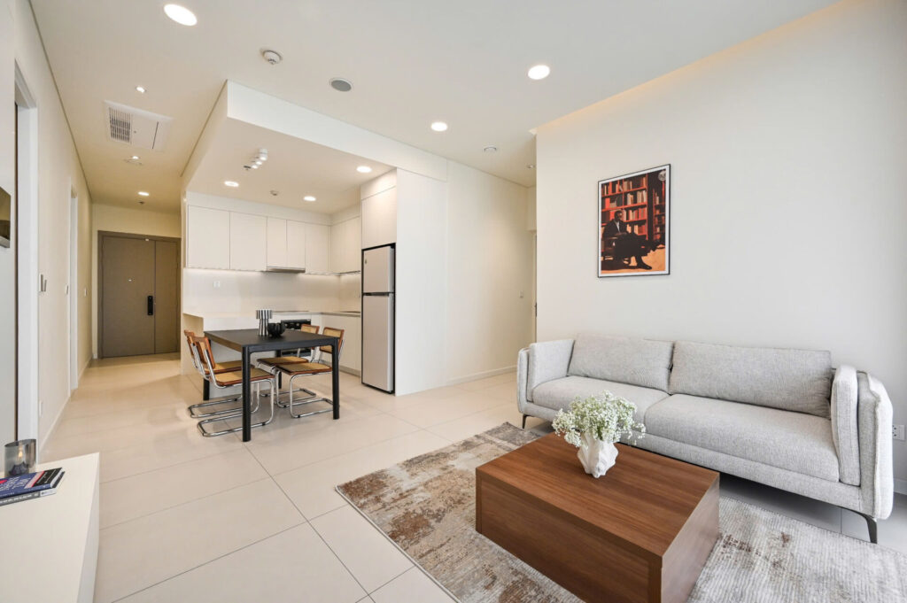 Cho thuê căn hộ Zeit Thủ Thiêm 2PN – 88m2 -View Sala – Đầy đủ nội thất – Lầu cao Giá tốt